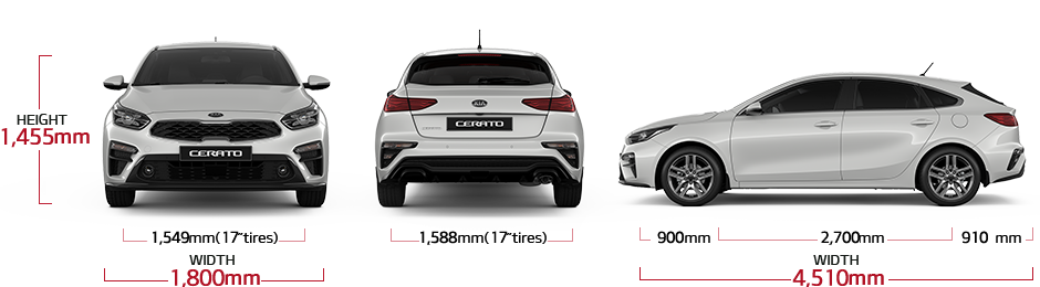 Kia Cerato Dimensions