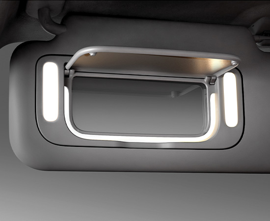 Sun visor illumination lamps
