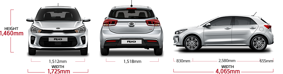 Kia Rio 5 Door Dimensions