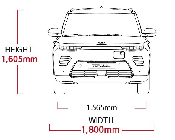 Kia Soul EV Dimensions