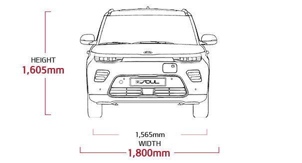 Kia Soul EV Dimensions