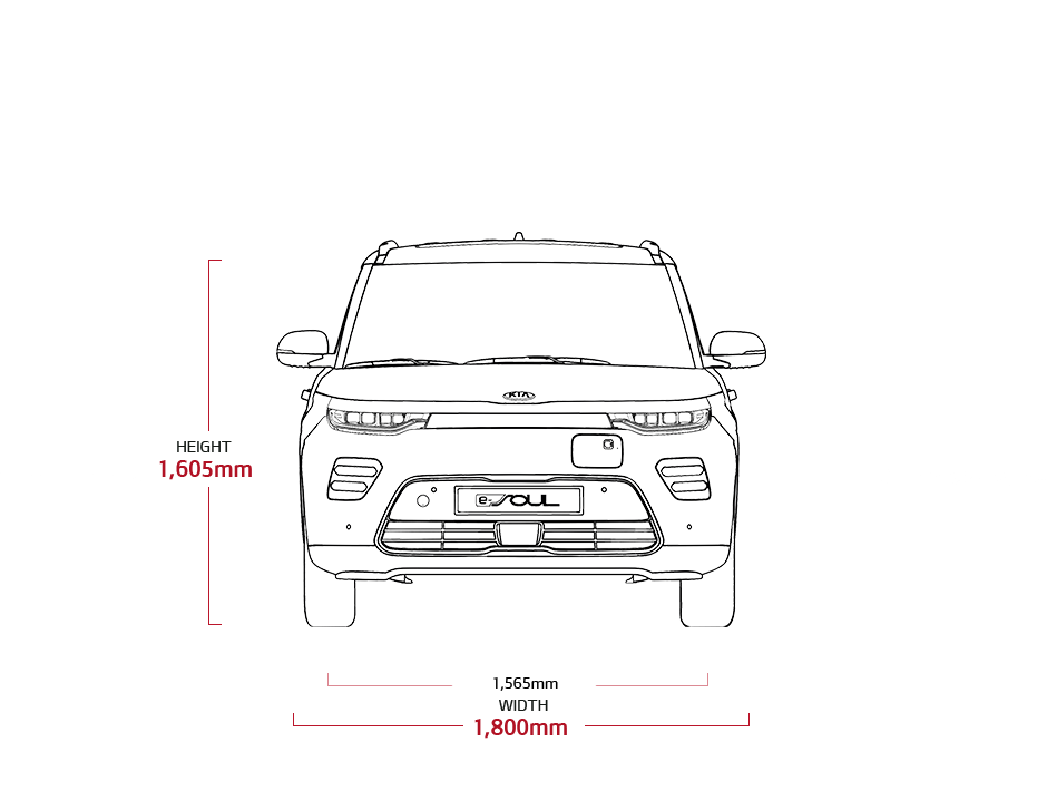 Kia Soul EV Dimensions