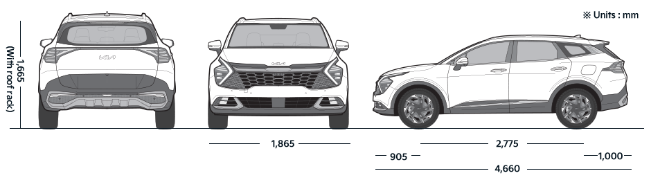 kia-nq5-22my-dimensions-all-view