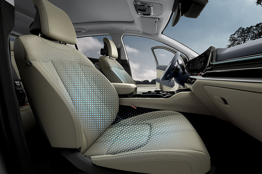 Ventilated and heated front seats