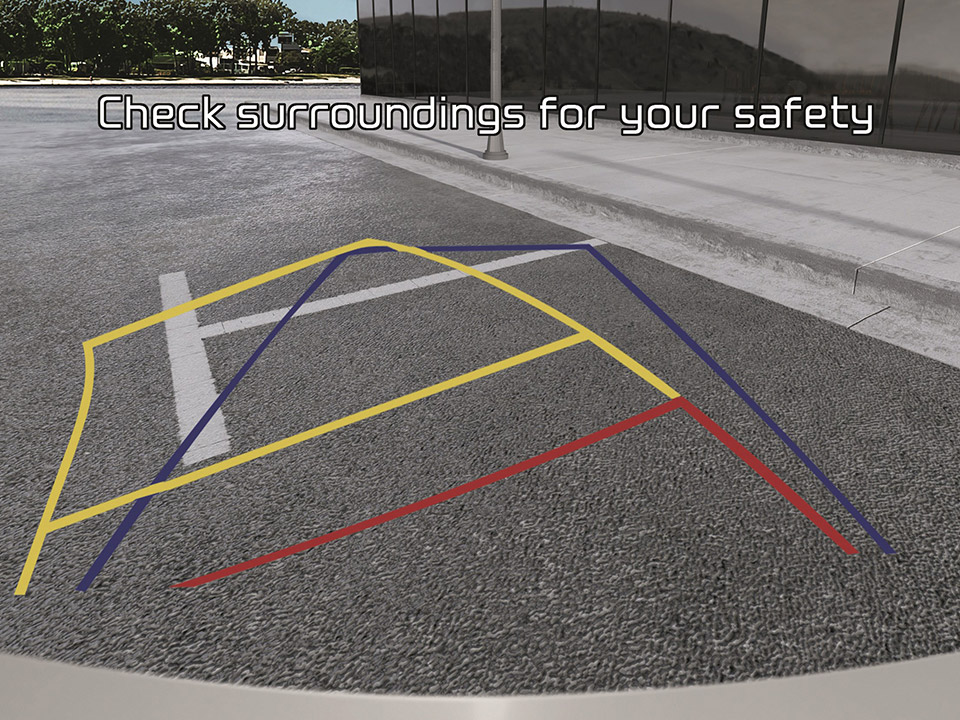 Rear view monitor with parking guidance